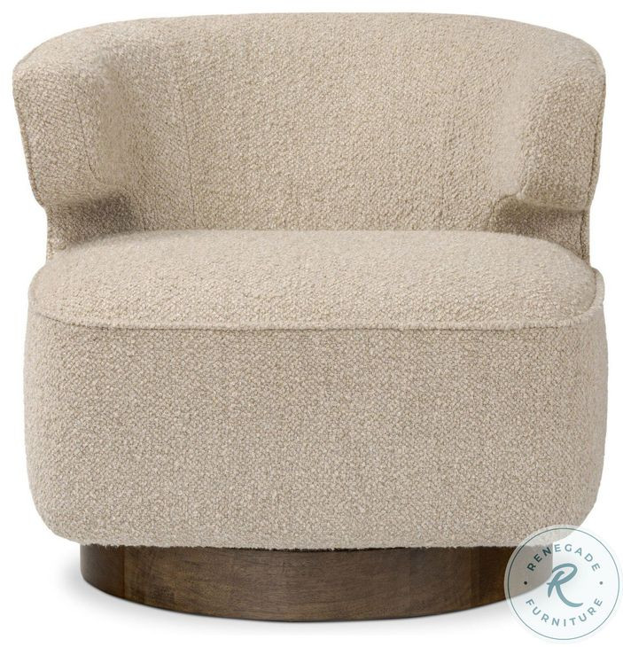 Dottie Berber Oatmeal Swivel Chair