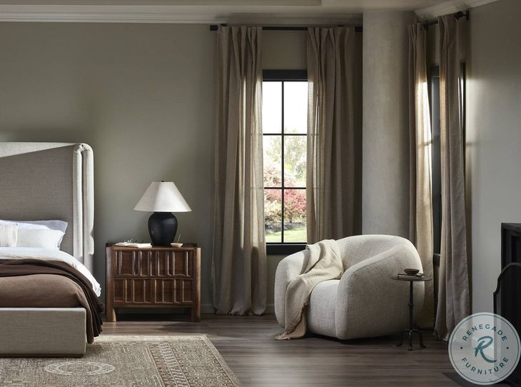 Ezri Cocoa Oak 2 Drawer Nightstand