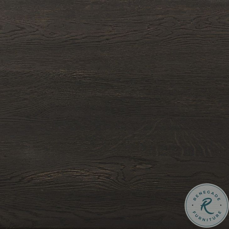 Ezri Black Oak 2 Drawer Nightstand