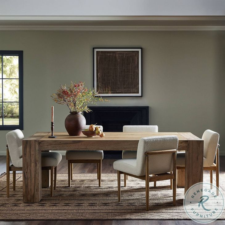 Abaso Rustic Wormwood Oak 86" Rectangular Dining Table