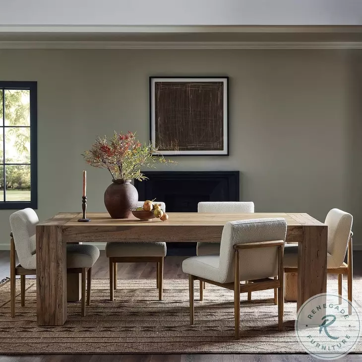 Abaso Rustic Wormwood Oak 86" Rectangular Dining Table