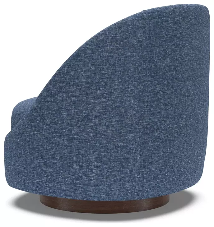 Genevieve Blue Upholstered Swivel Chair