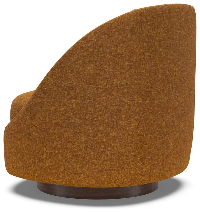Genevieve Orange Upholstered Swivel Chair