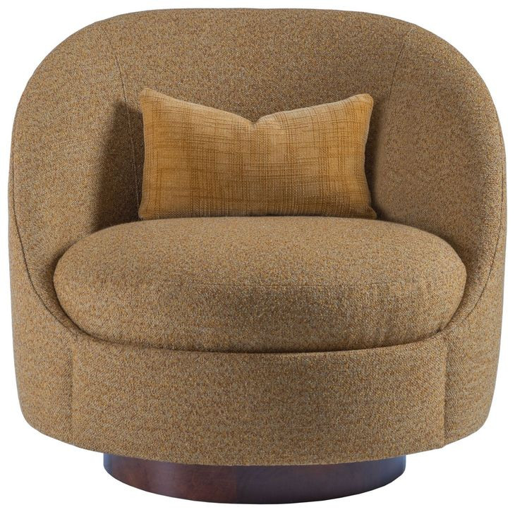 Genevieve Masami Upholstered Swivel Chair with Pillow
