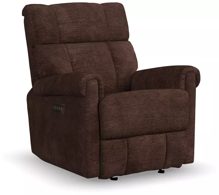 Classic Buffalo Performance Fabric Power Gliding Recliner with Power Lumbar and USB Charging