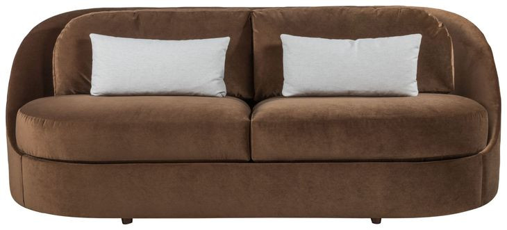 Ava Brown 92" Sofa with Pillows