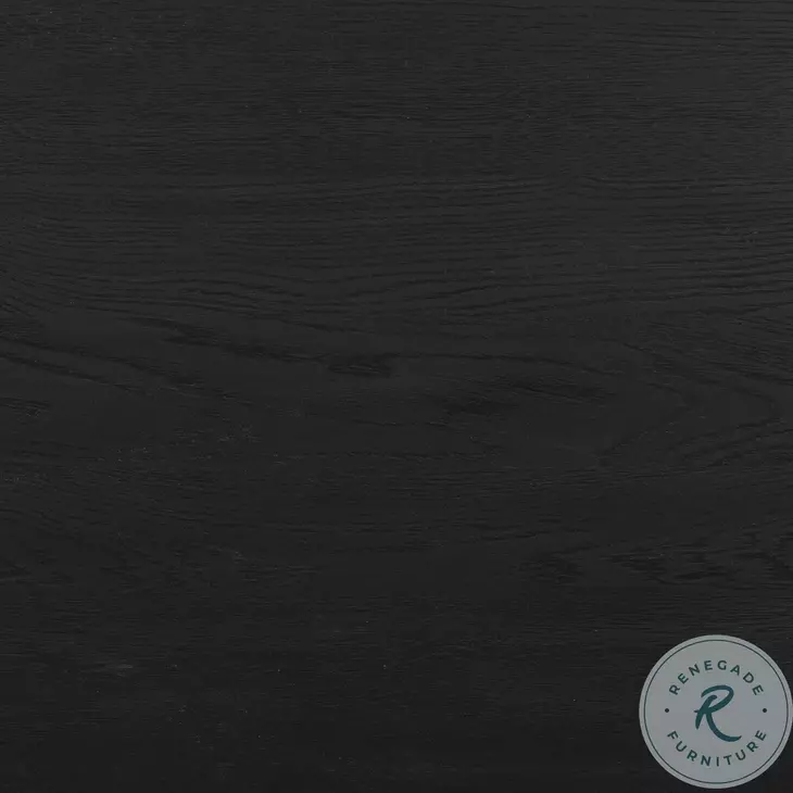 Ezri Carved Black Oak 71" Drawer Desk