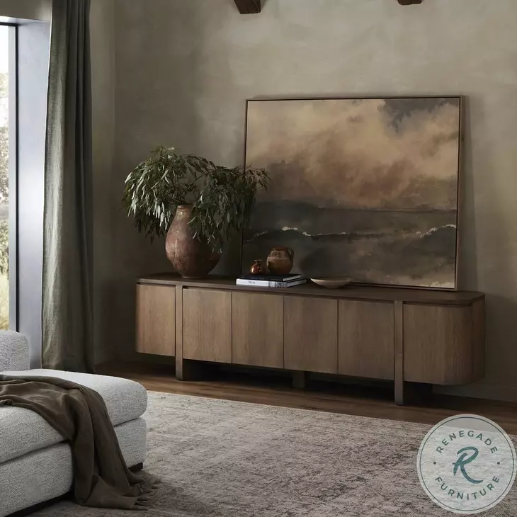 Elle Tawny Oak 92" Media Console