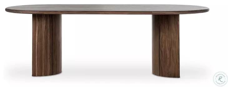 Paden Stained Toasted Brown Outdoor 94" Oval Dining Table
