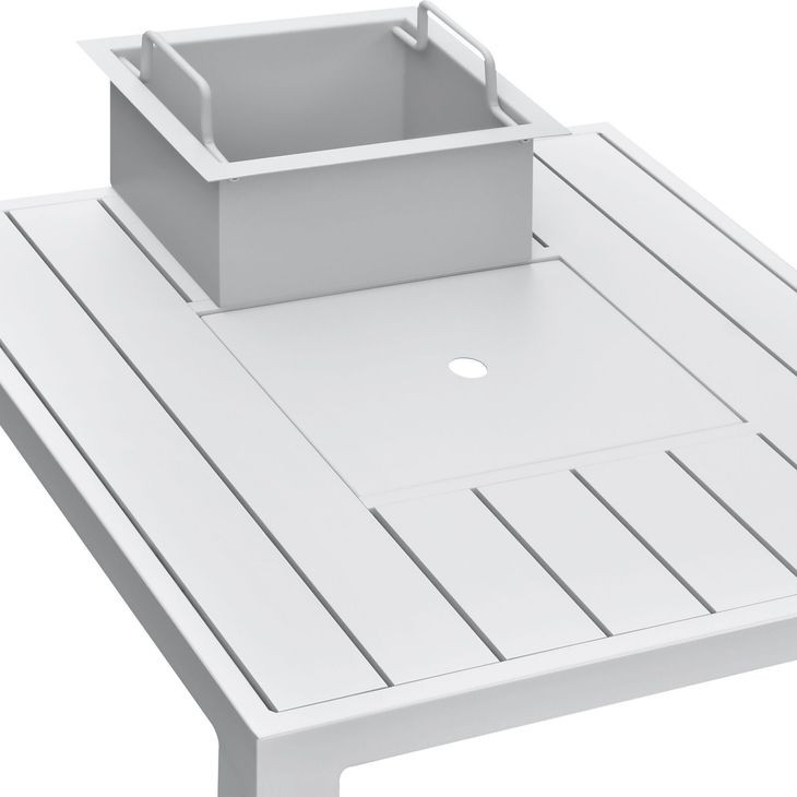 Nash Outdoor Seating Buff 7 Piece Outdoor Modular Sectional with Coffee Table