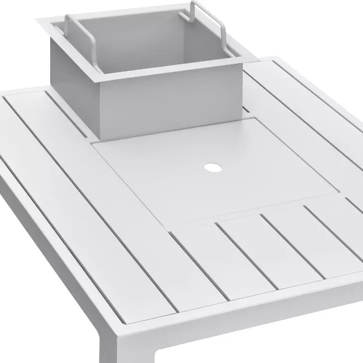 Nash Outdoor Seating Buff 7 Piece Outdoor Modular Sectional with Coffee Table
