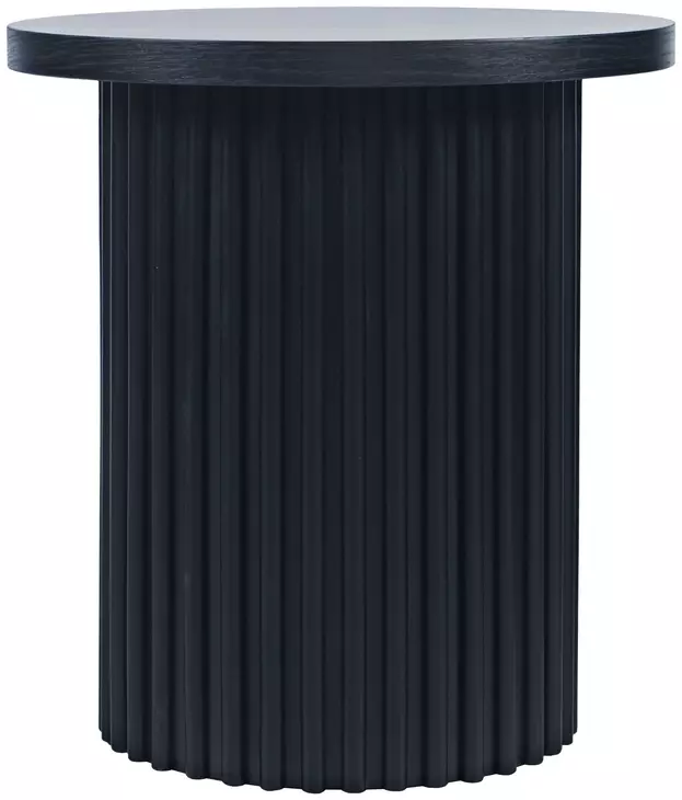 Auden Black Round End Table