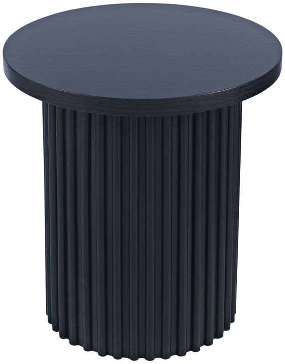 Auden Black Round End Table