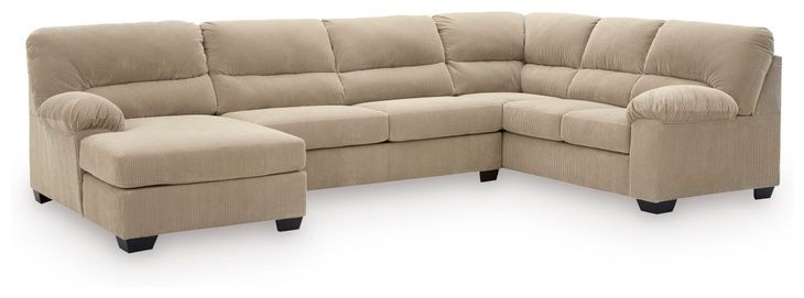 SimpleJoy Sand 3 Piece Modular Sectional with LAF Chaise