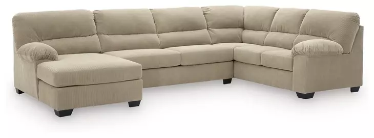 SimpleJoy Sand 3 Piece Modular Sectional with LAF Chaise