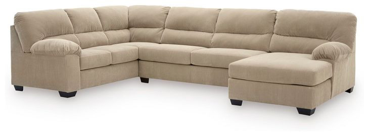 SimpleJoy Sand 3 Piece Modular Sectional with RAF Chaise