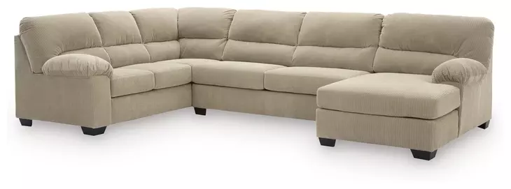 SimpleJoy Sand 3 Piece Modular Sectional with RAF Chaise