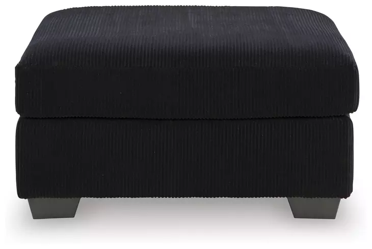 SimpleJoy Onyx Upholstered Square Oversized Accent Ottoman