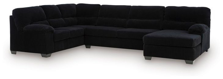 SimpleJoy Onyx 3 Piece Modular Sectional with RAF Chaise