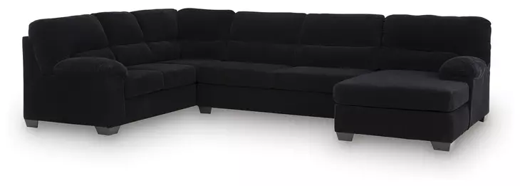 SimpleJoy Onyx 3 Piece Modular Sectional with RAF Chaise