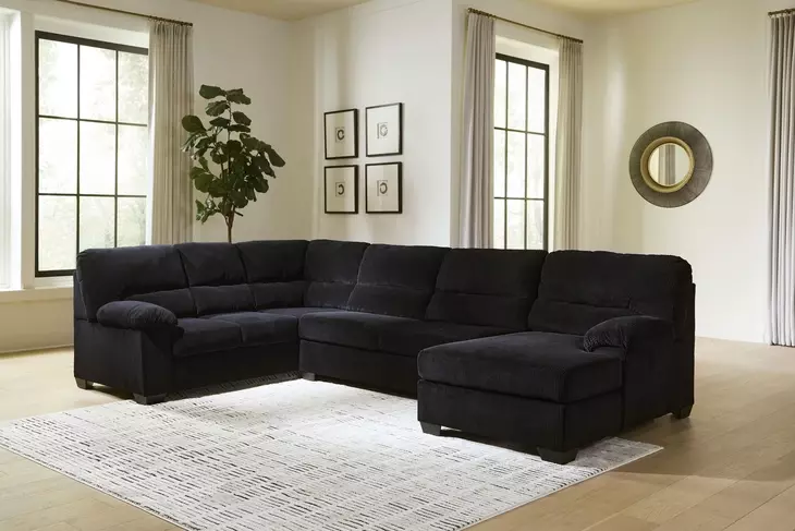 SimpleJoy Onyx 3 Piece Modular Sectional with RAF Chaise