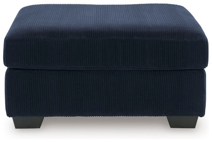 SimpleJoy Navy Upholstered Square Oversized Accent Ottoman