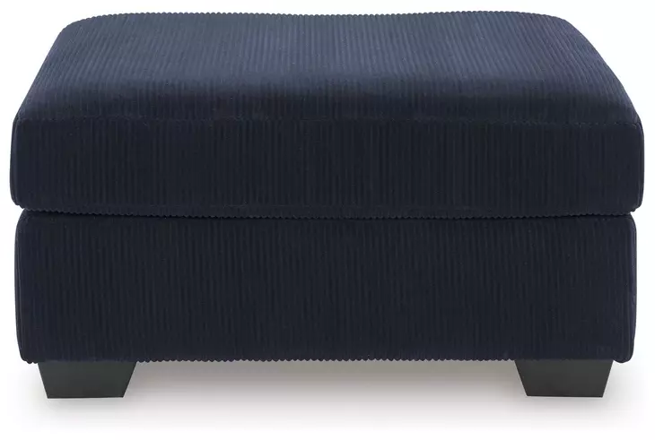 SimpleJoy Navy Upholstered Square Oversized Accent Ottoman