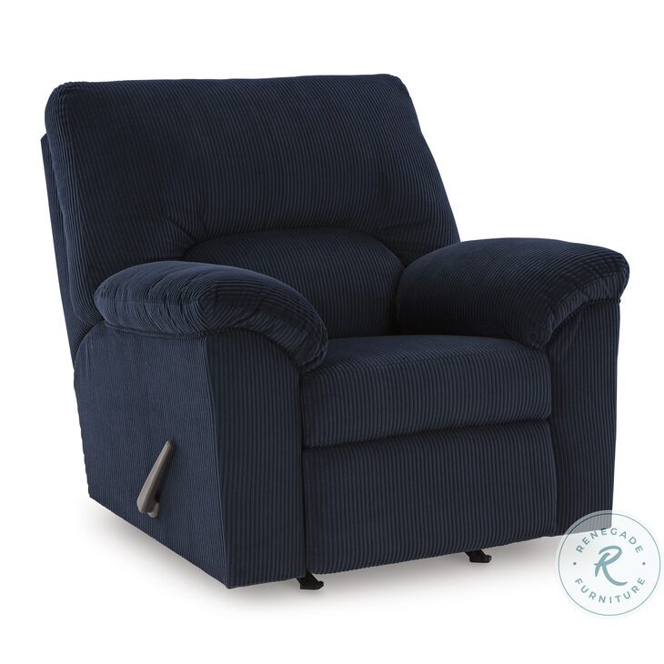 SimpleJoy Navy Rocker Recliner From Ashley Furniture | Coleman Furniture