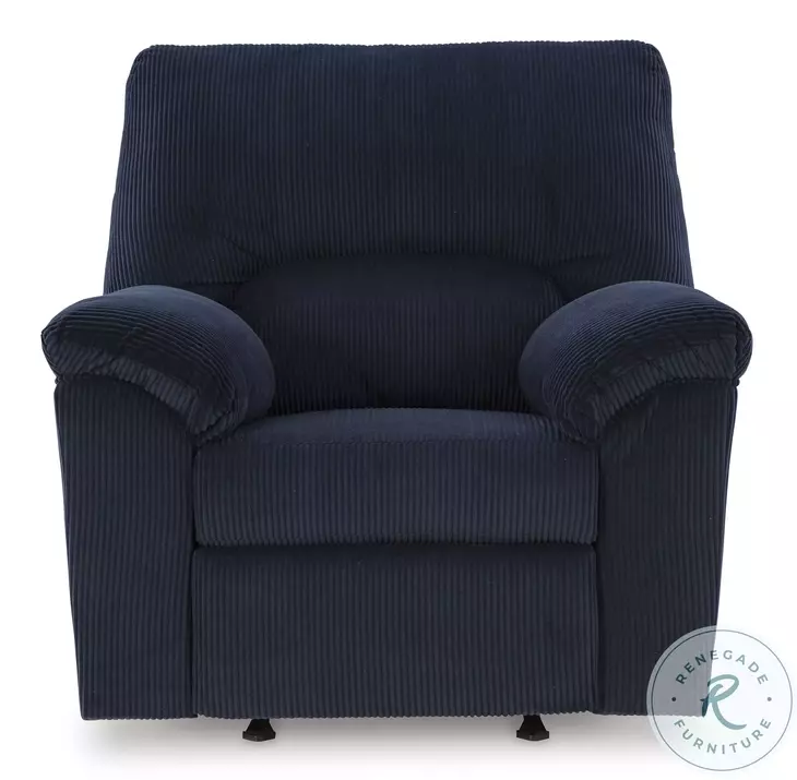 SimpleJoy Navy Rocker Recliner