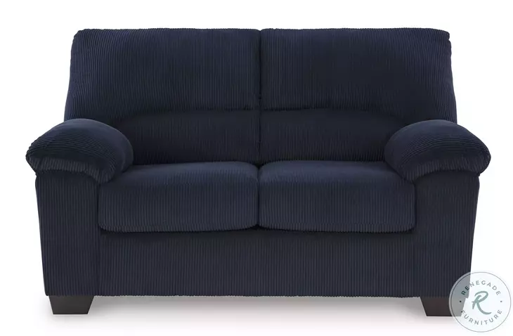 SimpleJoy Navy Loveseat