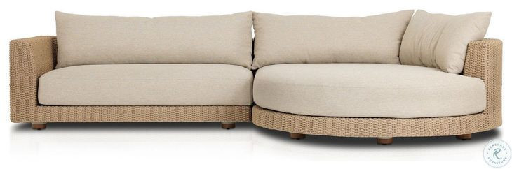 Sylvan Casa Cream Outdoor 2 Piece Sectional with RAF Chaise
