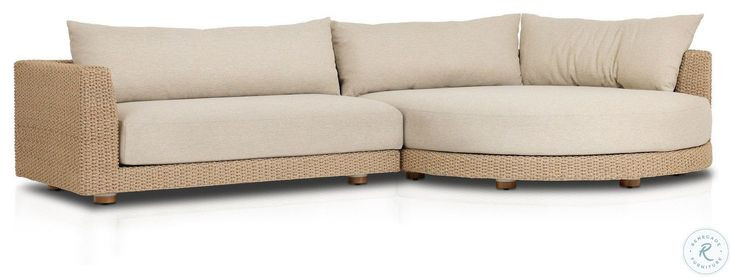 Sylvan Casa Cream Outdoor 2 Piece Sectional with RAF Chaise
