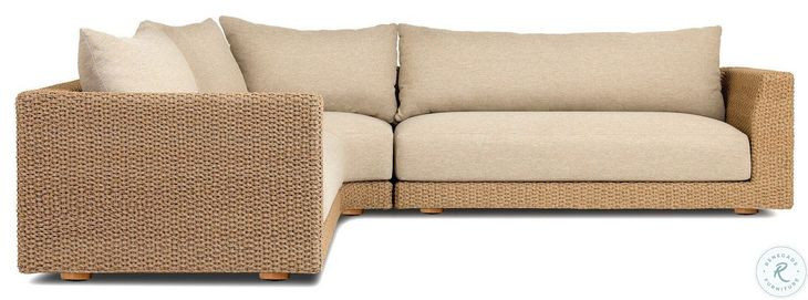 Sylvan Casa Cream Outdoor 3 Piece Sectional