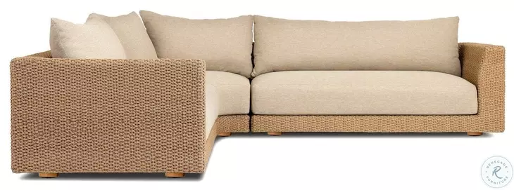 Sylvan Casa Cream Outdoor 3 Piece Sectional
