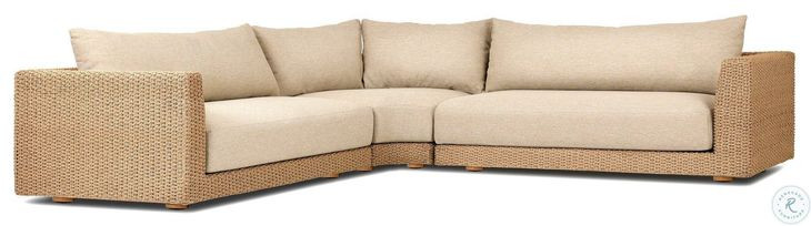 Sylvan Casa Cream Outdoor 3 Piece Sectional