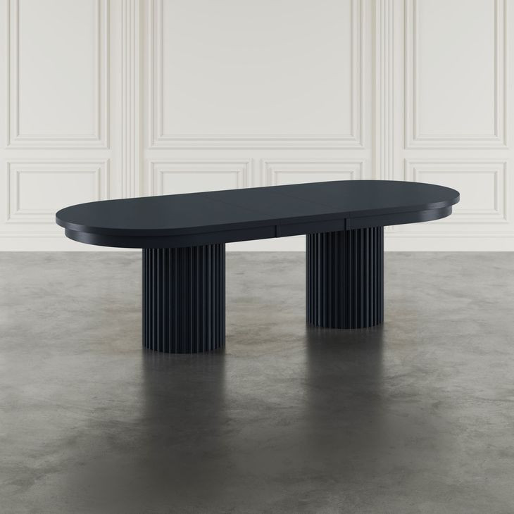 Auden Black Extendable Oval Dining Table