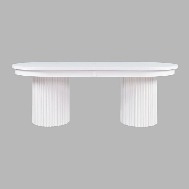 Auden White Extendable Oval Dining Table