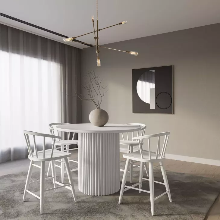 Auden White 5 Piece Counter Height Dining Set