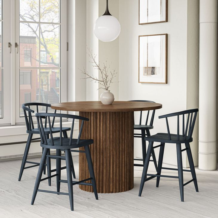 Auden Black and Chestnut 5 Piece Counter Height Dining Set