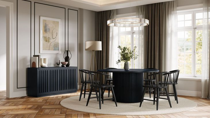 Auden Black 60" Round Dining Table