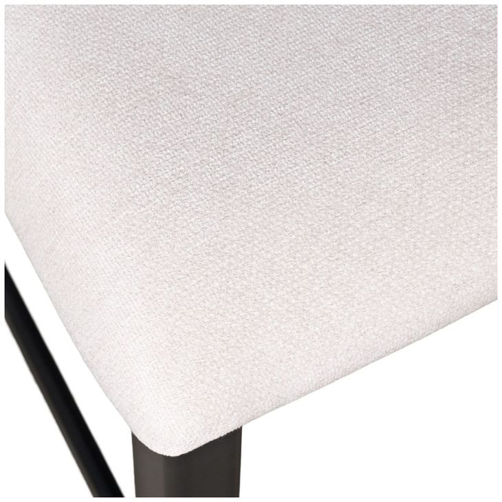 Beck White and Black Upholstered Counter Height Stool Set of 2