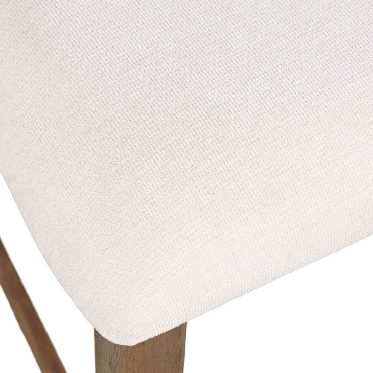 Beck White and Chestnut Upholstered Counter Height Stool Set of 2