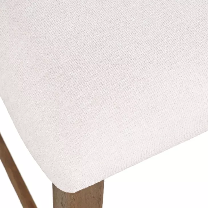 Beck White and Chestnut Upholstered Counter Height Stool Set of 2