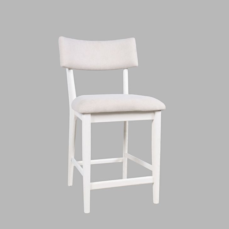 Beck White Upholstered Counter Height Stool Set of 2