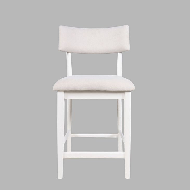 Beck White Upholstered Counter Height Stool Set of 2