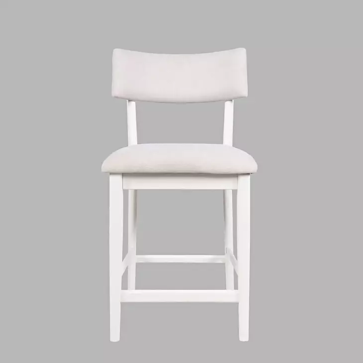 Beck White Upholstered Counter Height Stool Set of 2