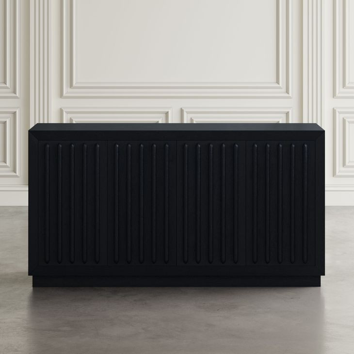 Maven Black 4 Door Sideboard Cabinet