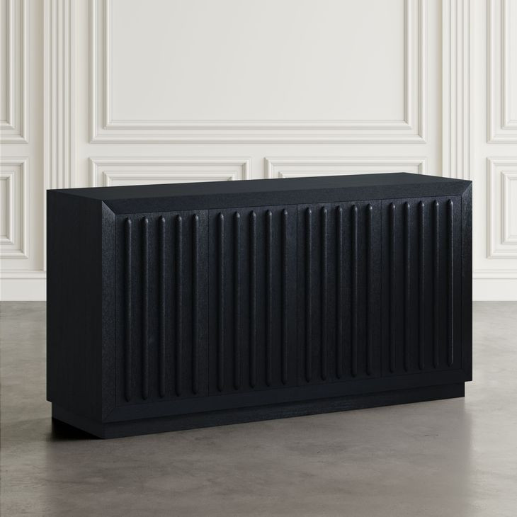 Maven Black 4 Door Sideboard Cabinet
