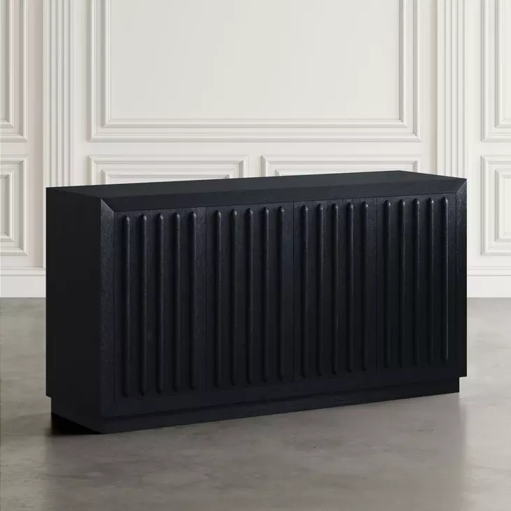 Maven Black 4 Door Sideboard Cabinet