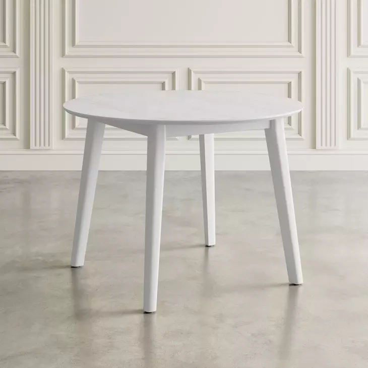 Percy White 42" Extendable Round Dining Table